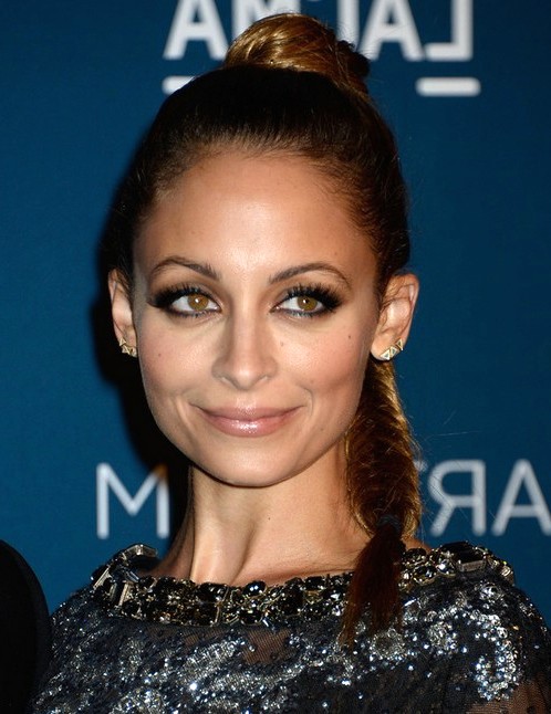 2014-Nicole-Richie-Hairstyles-High-Braided-Ponytail