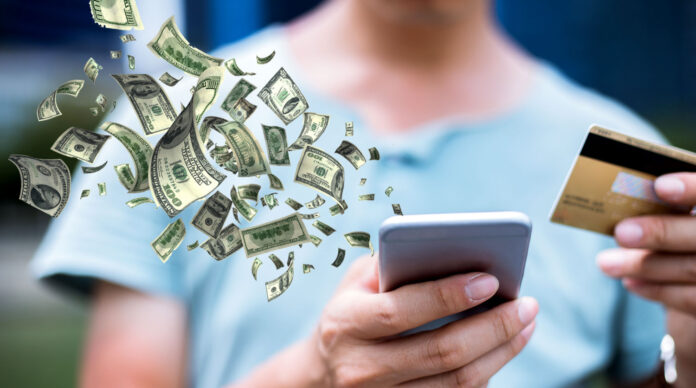 mobile phone with credit card